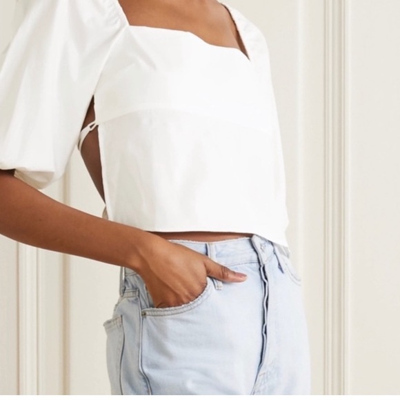 Reformation celia top SZ 2 white backless tie xs - Picture 2 of 6